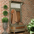 Porte-manteau d'entrée gris anthracite vieilli
