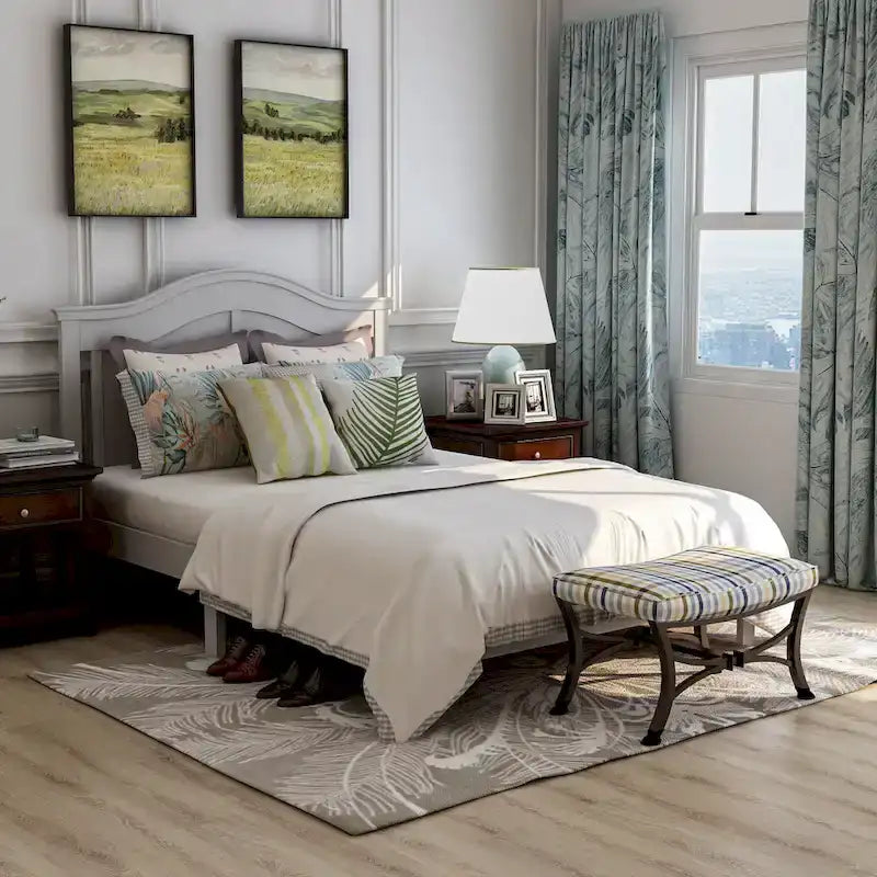 Furniture of America Camile Traditional Full-size Curved Platform Bed