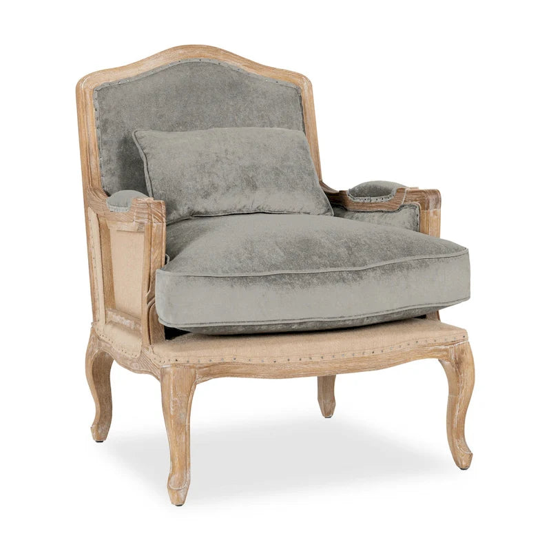 Fauteuil gris rembourré