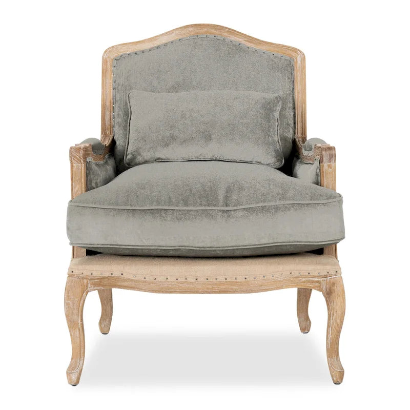 Fauteuil gris rembourré