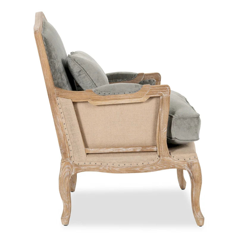 Fauteuil gris rembourré