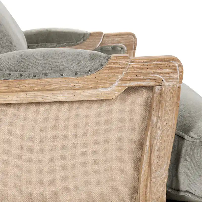 Fauteuil gris rembourré
