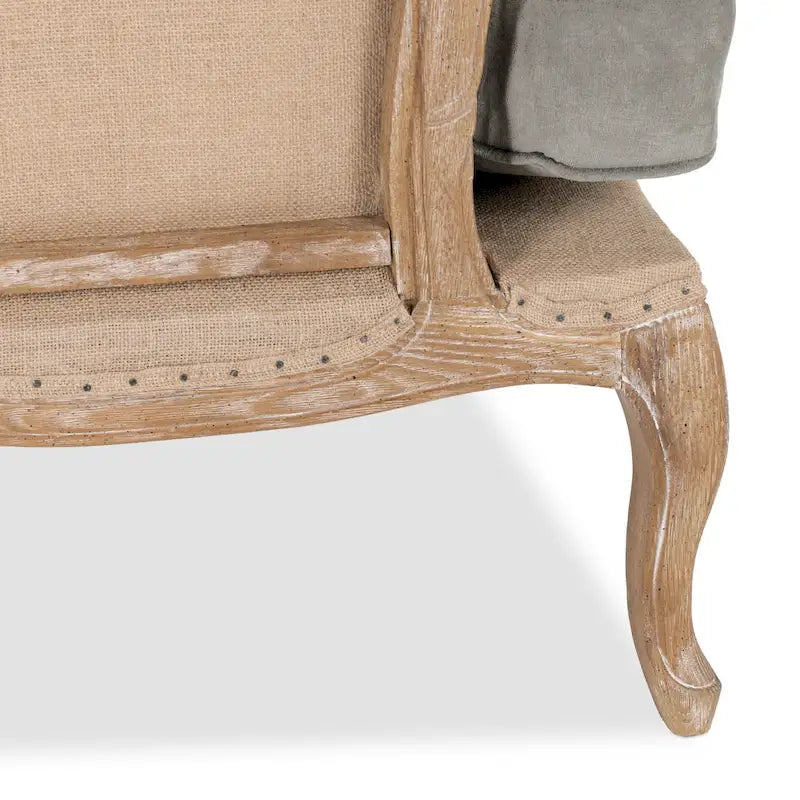 Fauteuil gris rembourré
