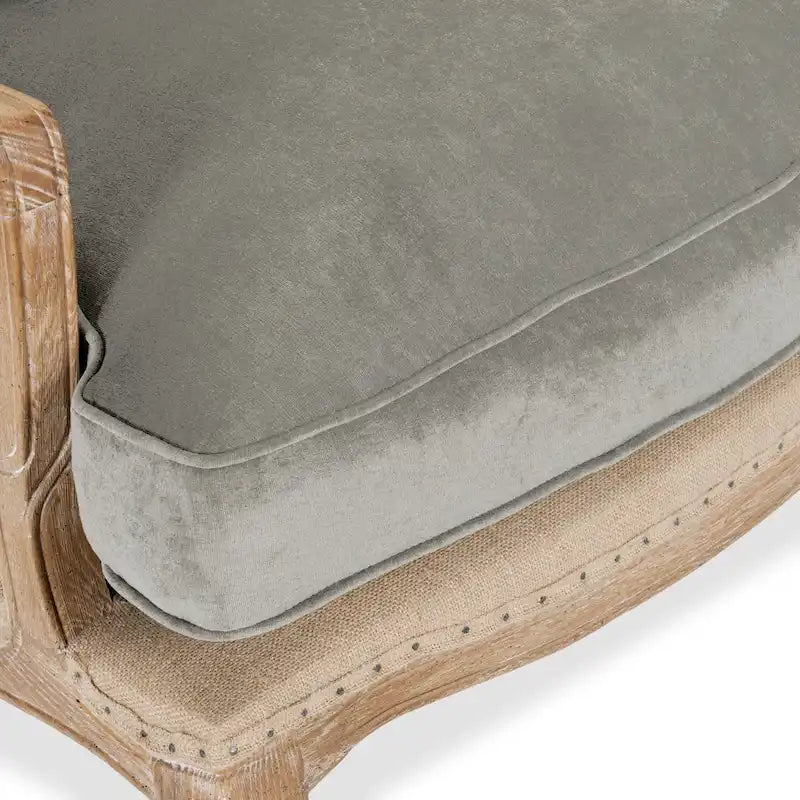 Fauteuil gris rembourré
