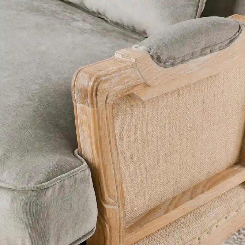 Fauteuil gris rembourré