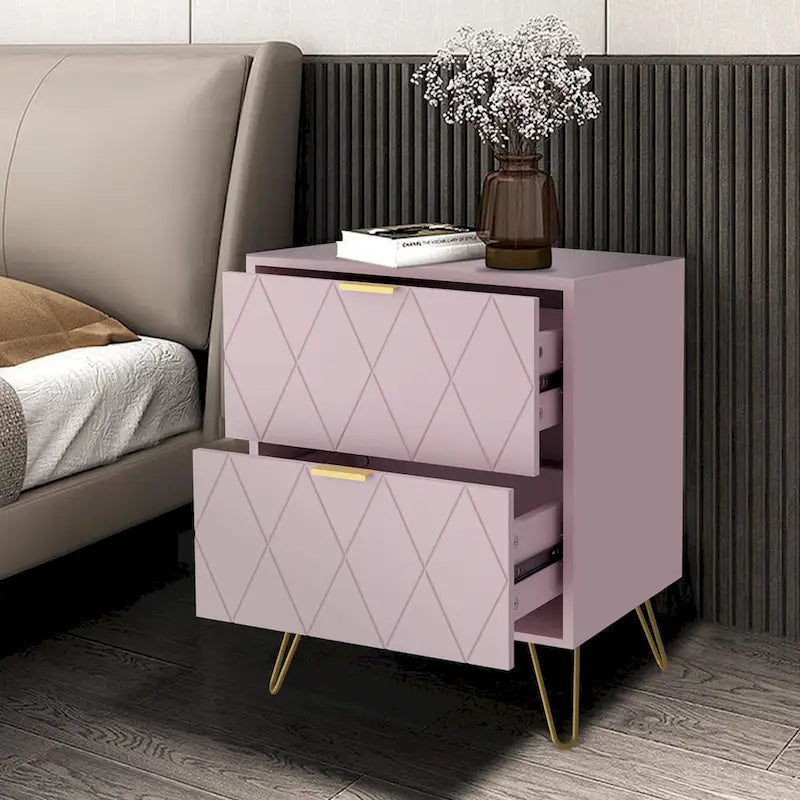 Table de chevet, Pieds en métal, Chambre à coucher moderne, Salon