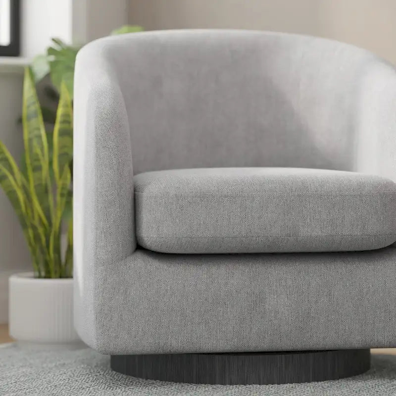 Fauteuil pivotant Barrel avec base en vinyle