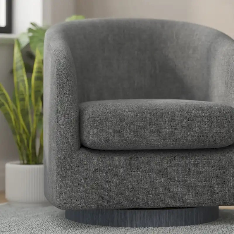 Fauteuil pivotant Barrel avec base en vinyle