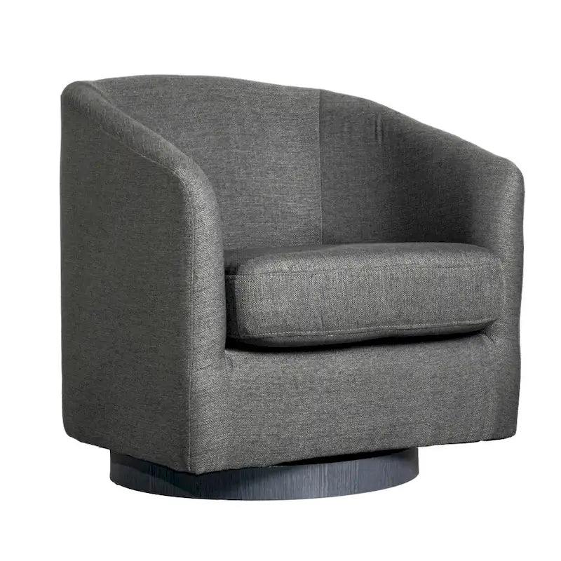 Fauteuil pivotant Barrel avec base en vinyle