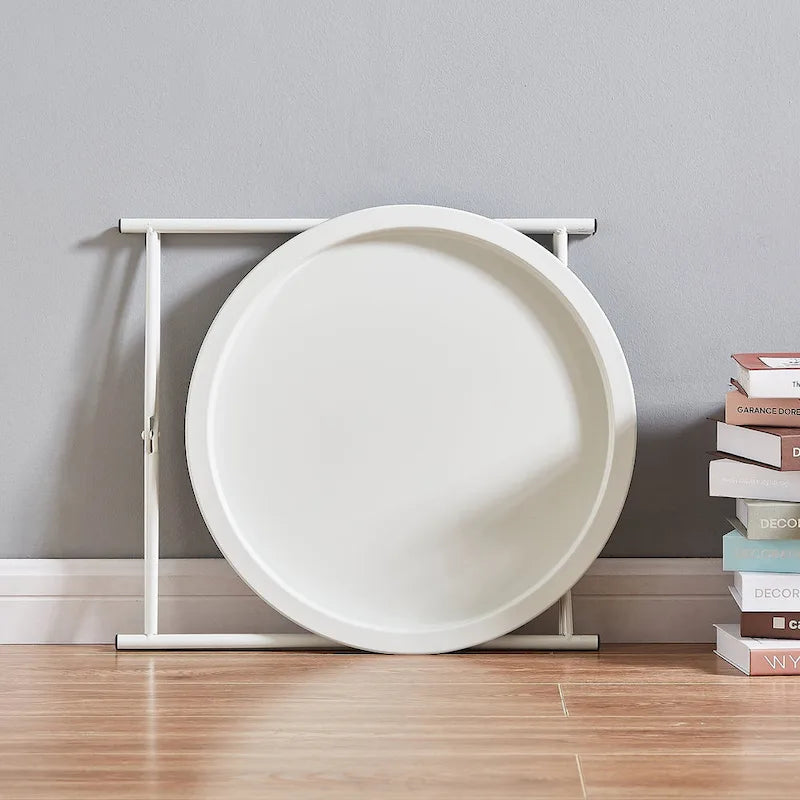 Table d'appoint moderne avec plateau rond amovible