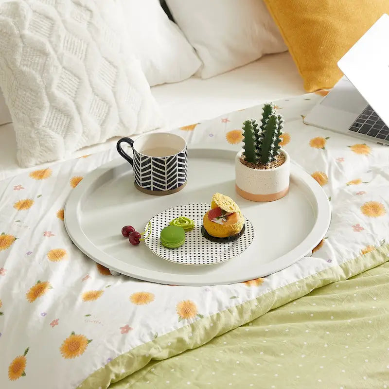 Table d'appoint moderne avec plateau rond amovible