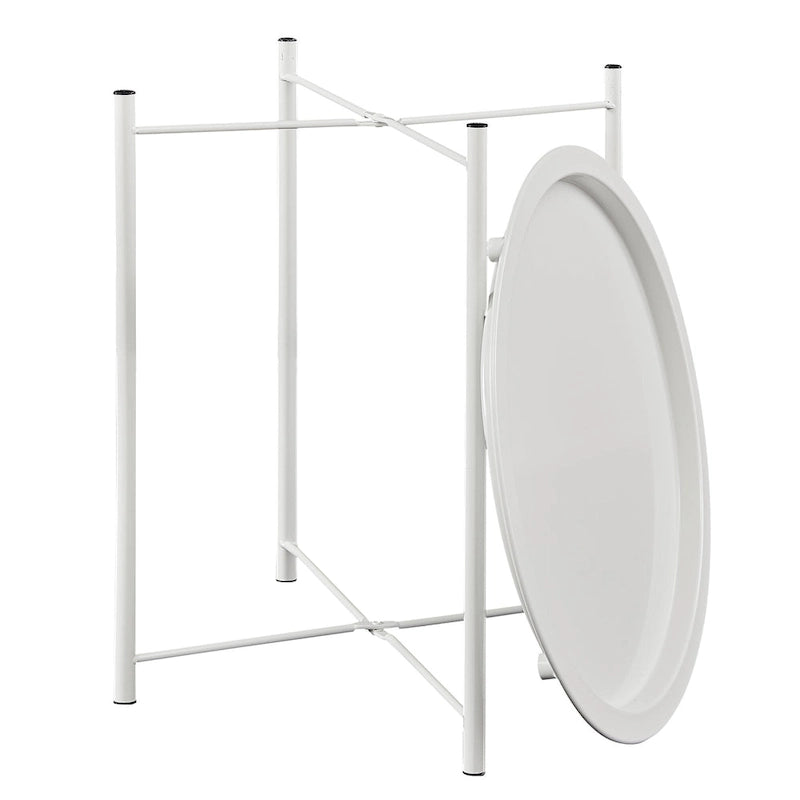 Table d'appoint moderne avec plateau rond amovible