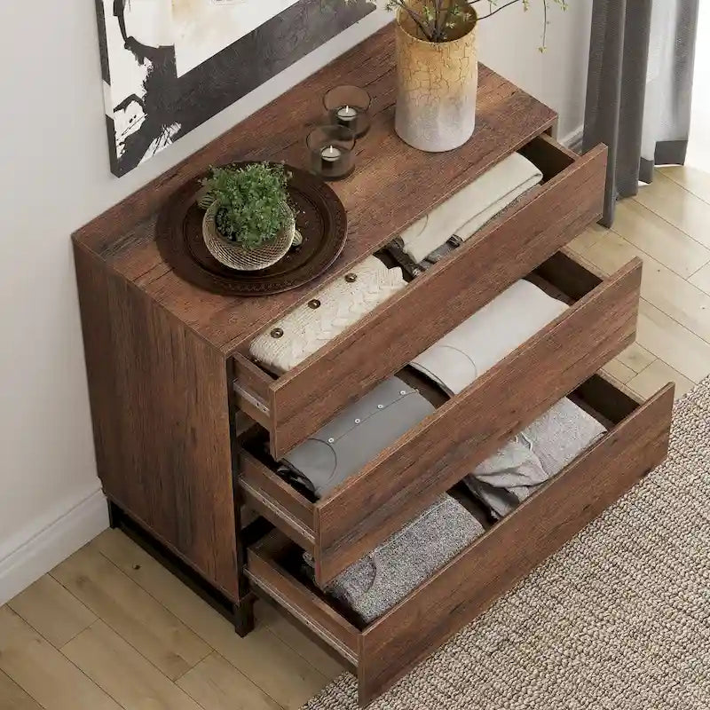 Buffet moderne 2-en-1 avec 6 tiroirs
