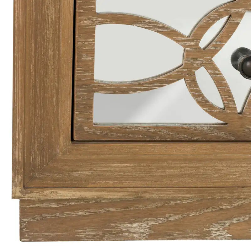 Mini commode de rangement nickel à 3 tiroirs