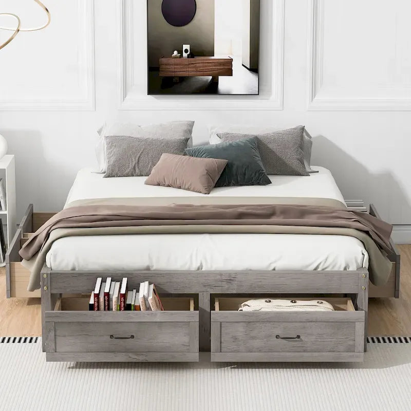 Tiroirs de rangement pour lit plateforme