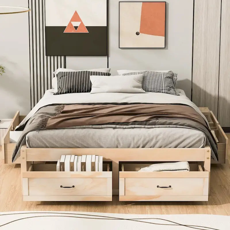 Tiroirs de rangement pour lit plateforme