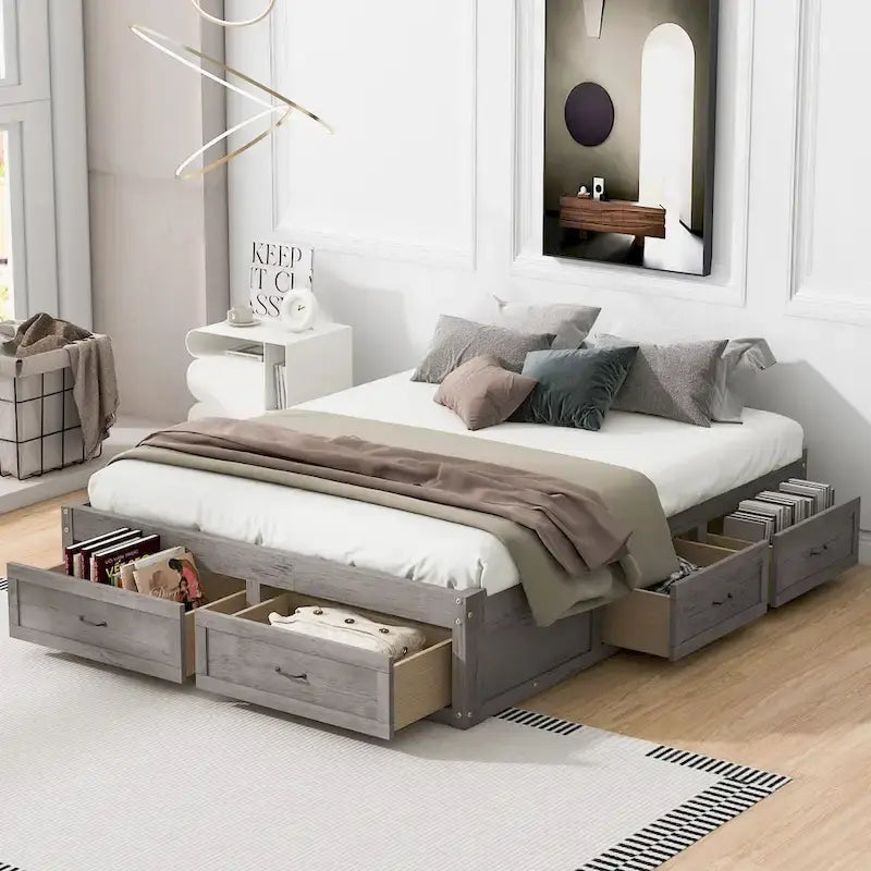 Tiroirs de rangement pour lit plateforme