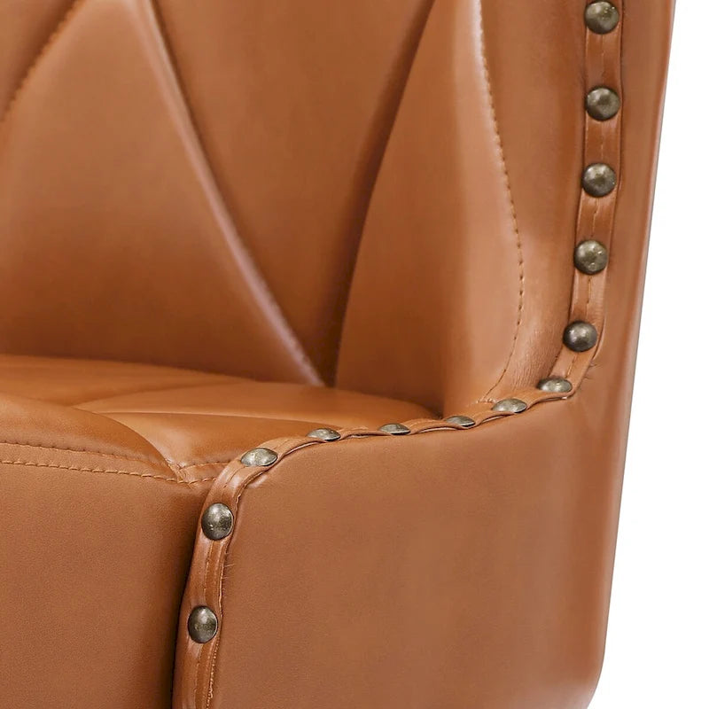 Tabourets de bar pivotants en similicuir et tissu modernes