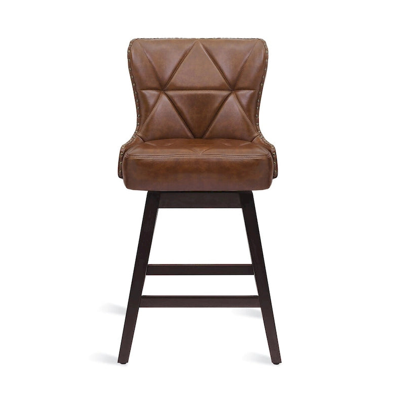 Tabourets de bar pivotants en similicuir et tissu modernes