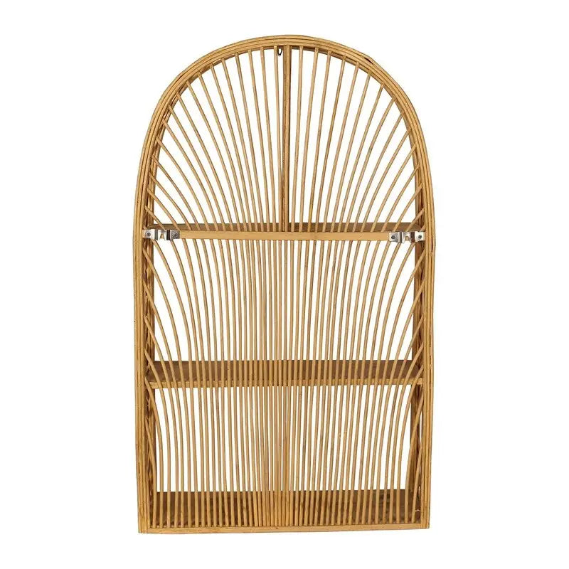 Étagère murale à paliers en rotin style bohème