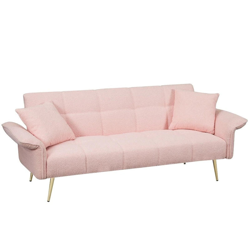 Canapé-lit futon en velours pliable canapé convertible lit de repos