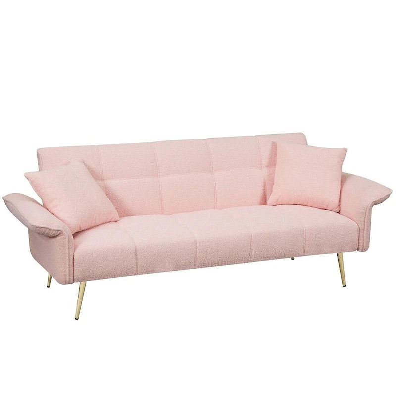 Canapé-lit futon en velours pliable canapé convertible lit de repos