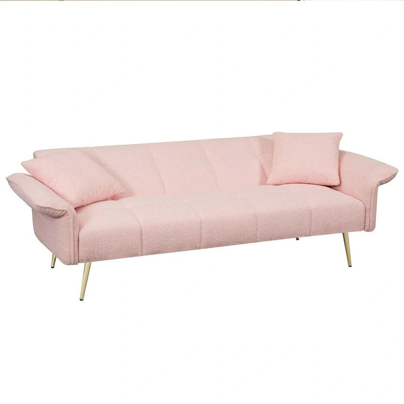 Canapé-lit futon en velours pliable canapé convertible lit de repos