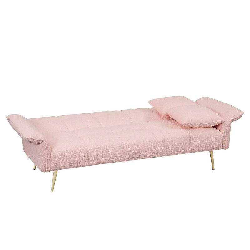Canapé-lit futon en velours pliable canapé convertible lit de repos