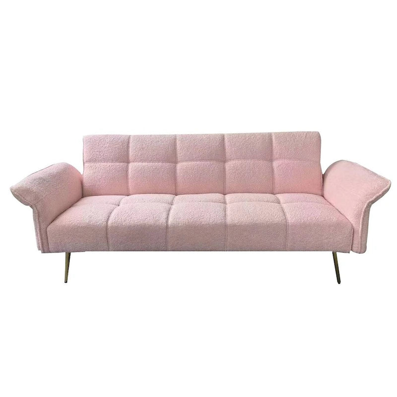Canapé-lit futon en velours pliable canapé convertible lit de repos