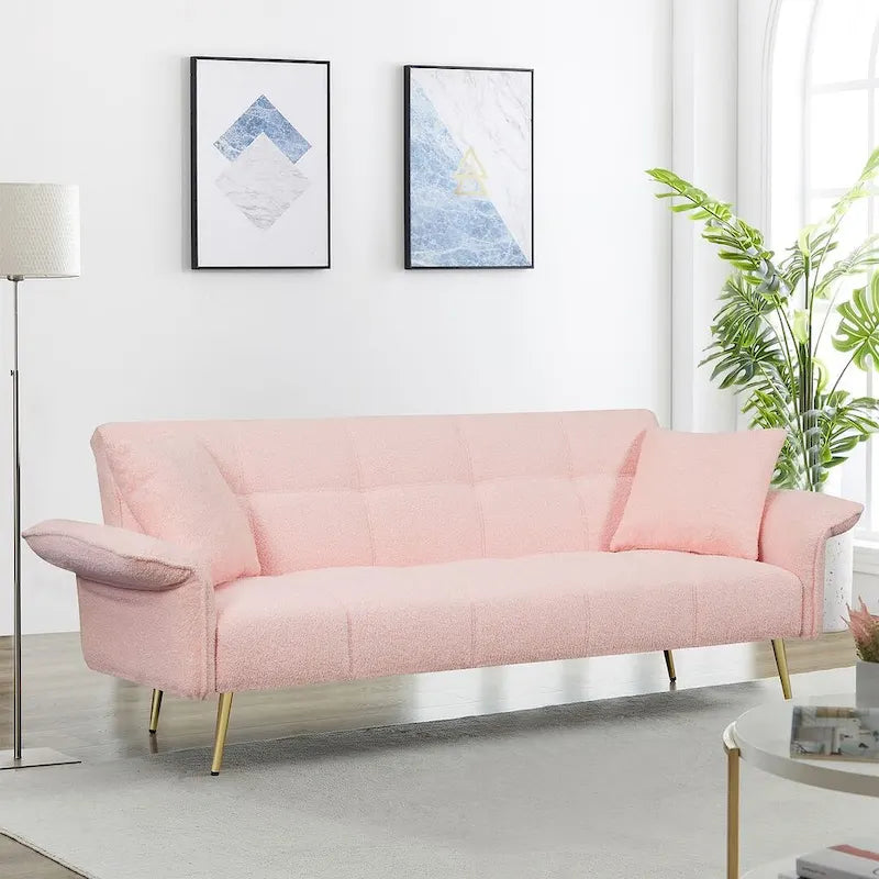 Canapé-lit futon en velours pliable canapé convertible lit de repos