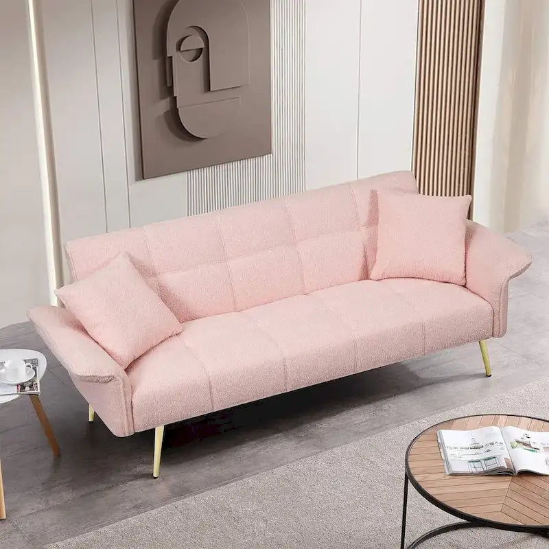 Canapé-lit futon en velours pliable canapé convertible lit de repos