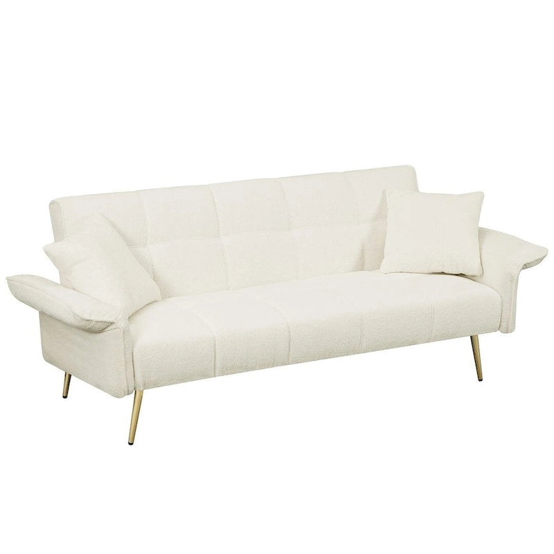 Canapé-lit futon en velours pliable canapé convertible lit de repos