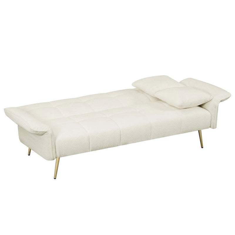 Canapé-lit futon en velours pliable canapé convertible lit de repos