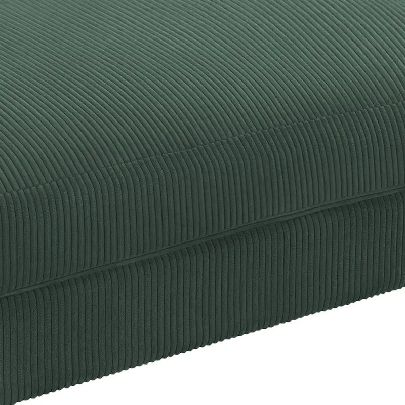 Pouf de canapé en velours côtelé avec bois massif