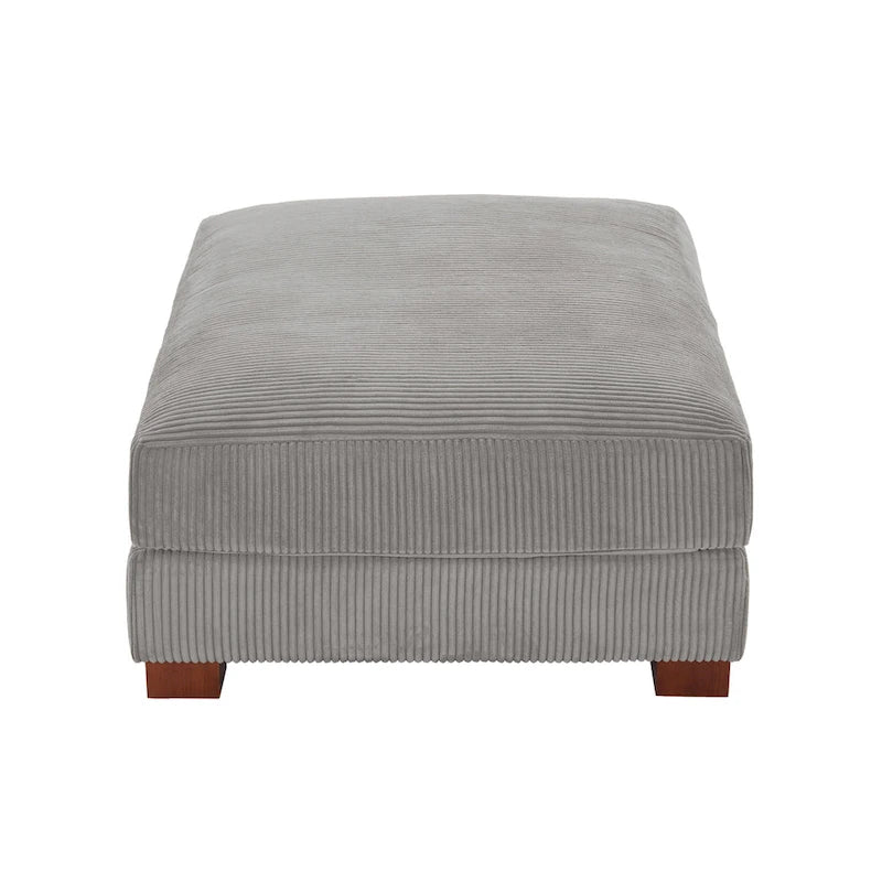 Pouf de canapé en velours côtelé avec bois massif