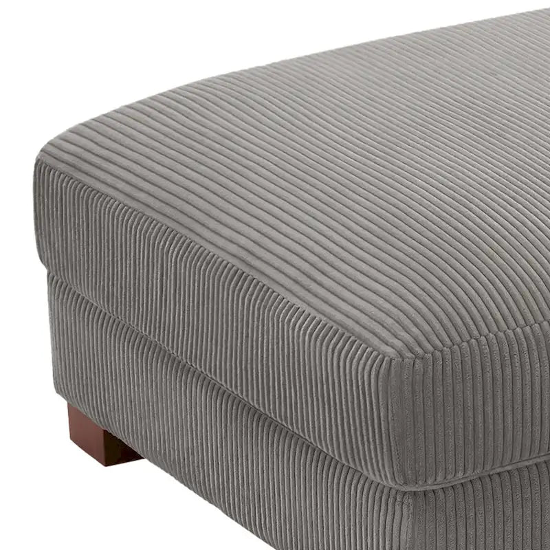 Pouf de canapé en velours côtelé avec bois massif