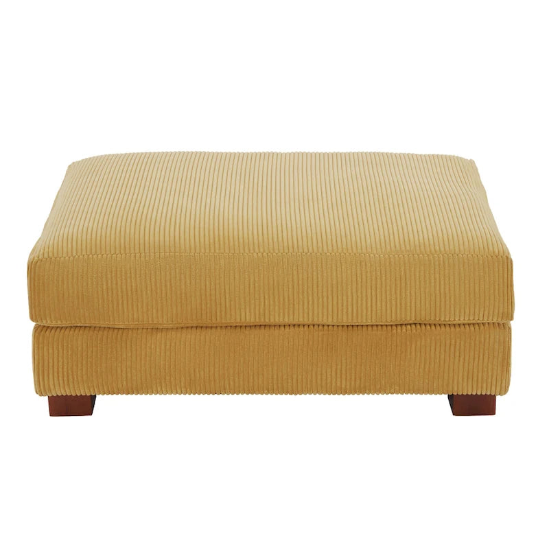 Pouf de canapé en velours côtelé avec bois massif