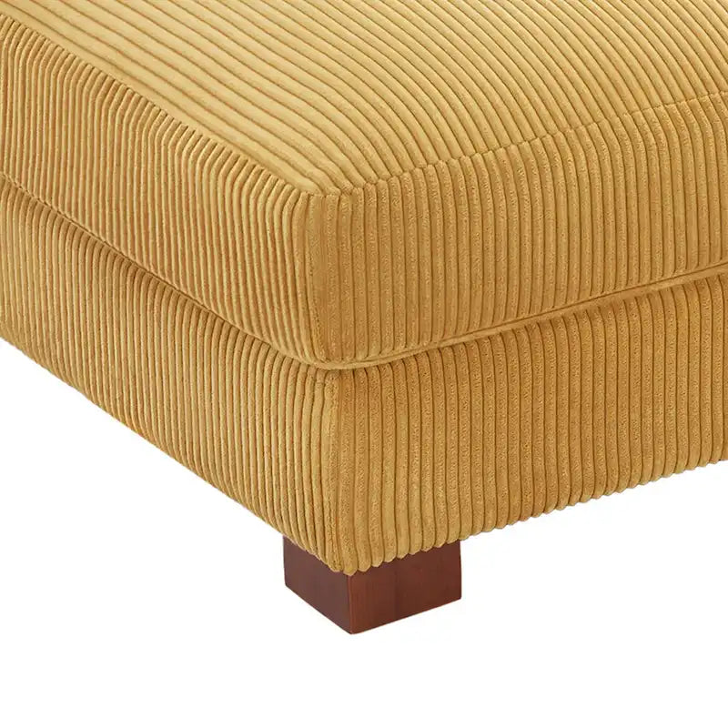 Pouf de canapé en velours côtelé avec bois massif