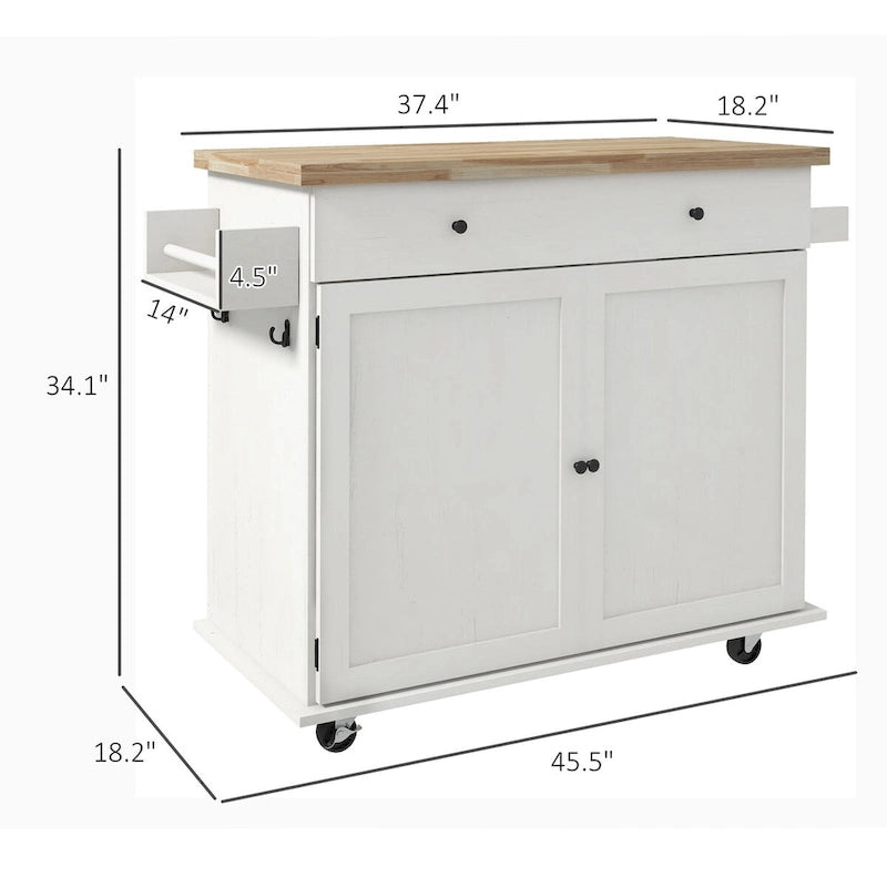 Îlot de cuisine avec rangement Chariot de cuisine roulant sur roulettes
