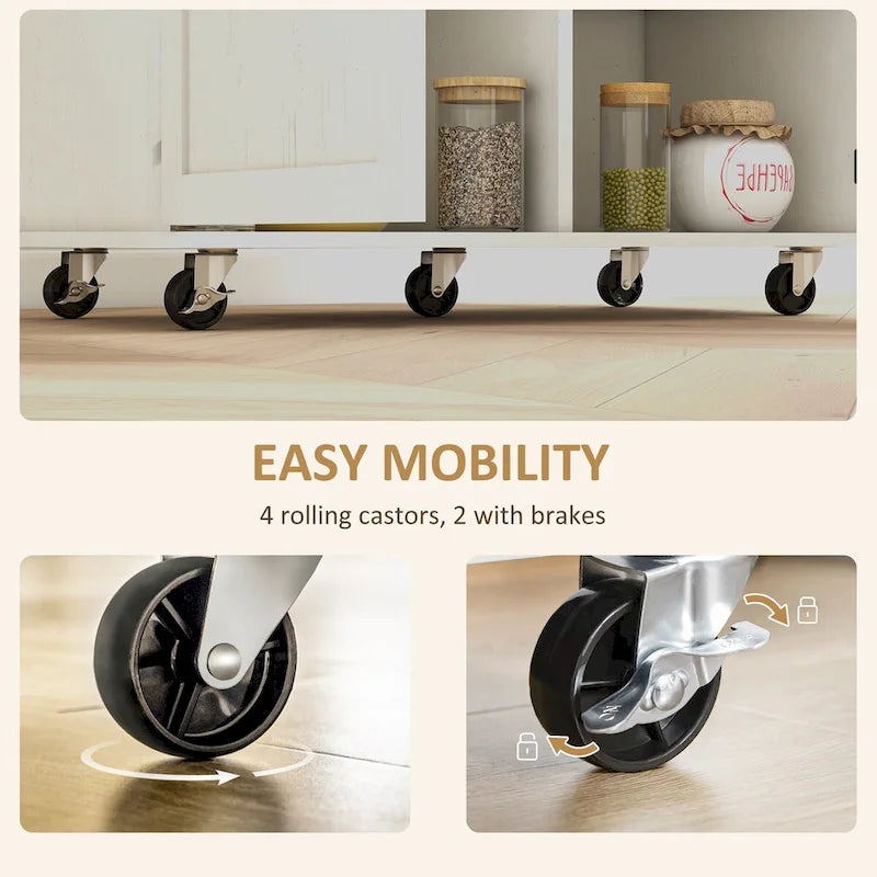 Îlot de cuisine avec rangement Chariot de cuisine roulant sur roulettes