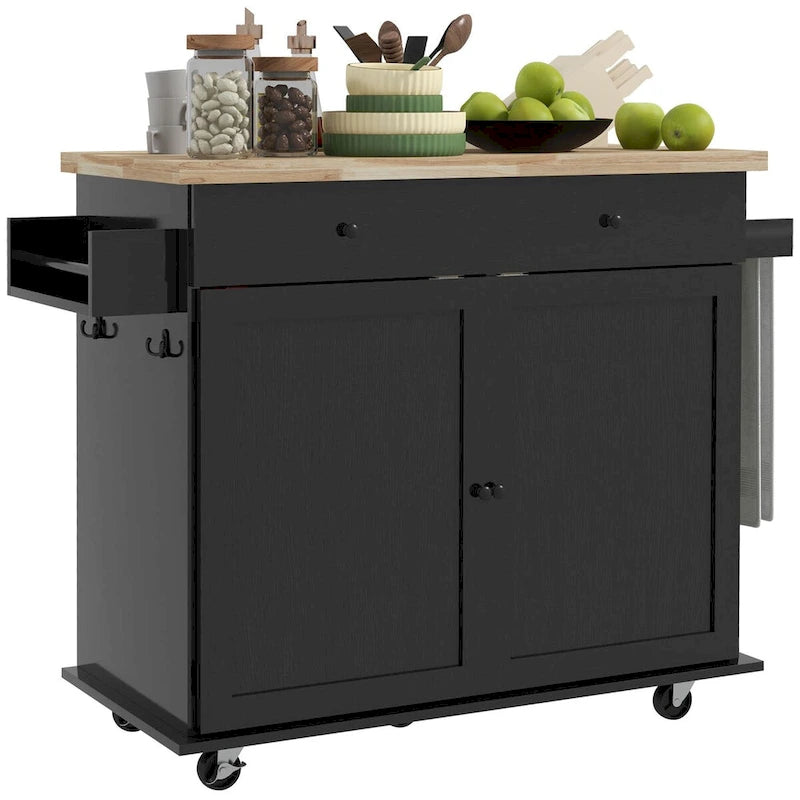 Îlot de cuisine avec rangement Chariot de cuisine roulant sur roulettes