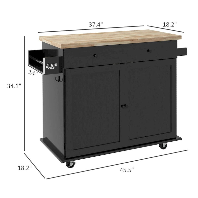 Îlot de cuisine avec rangement Chariot de cuisine roulant sur roulettes