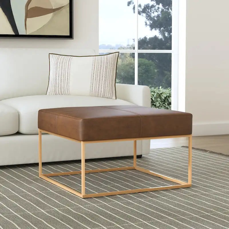 Pouf carré en métal