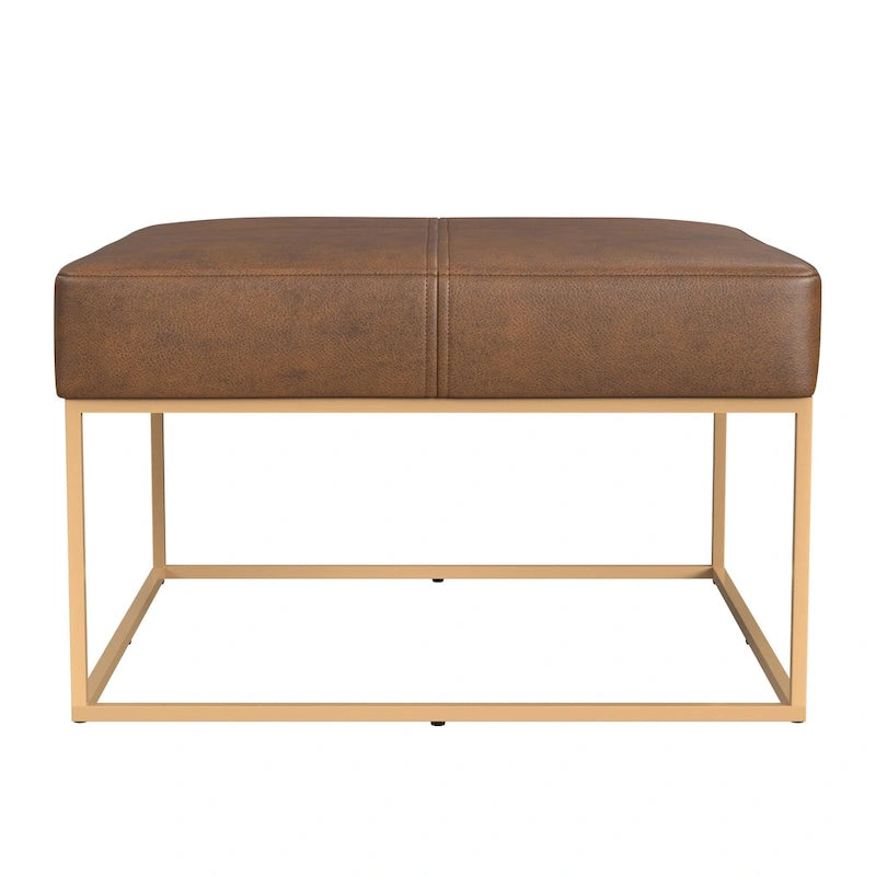 Pouf carré en métal