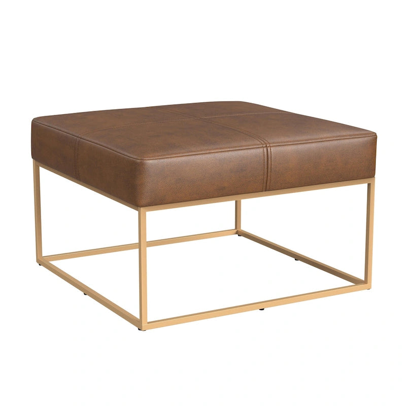 Pouf carré en métal