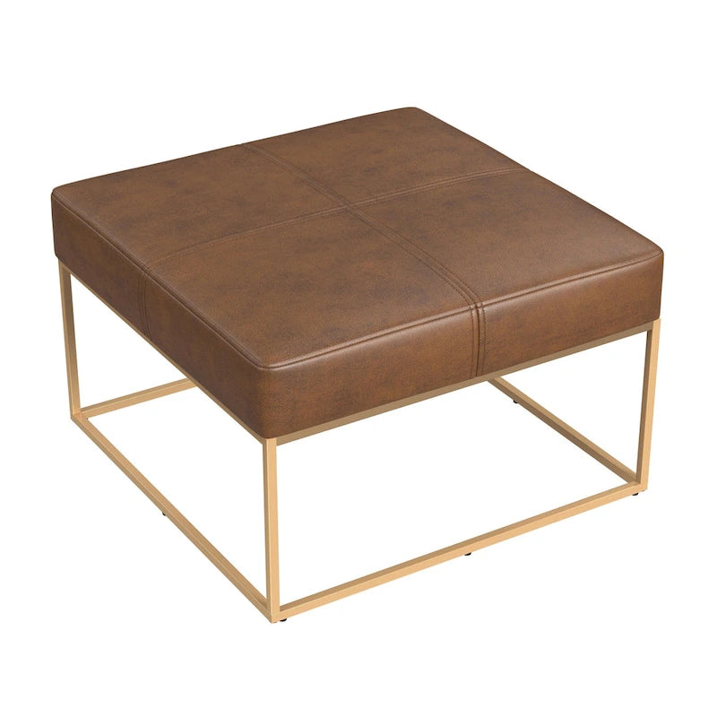 Pouf carré en métal