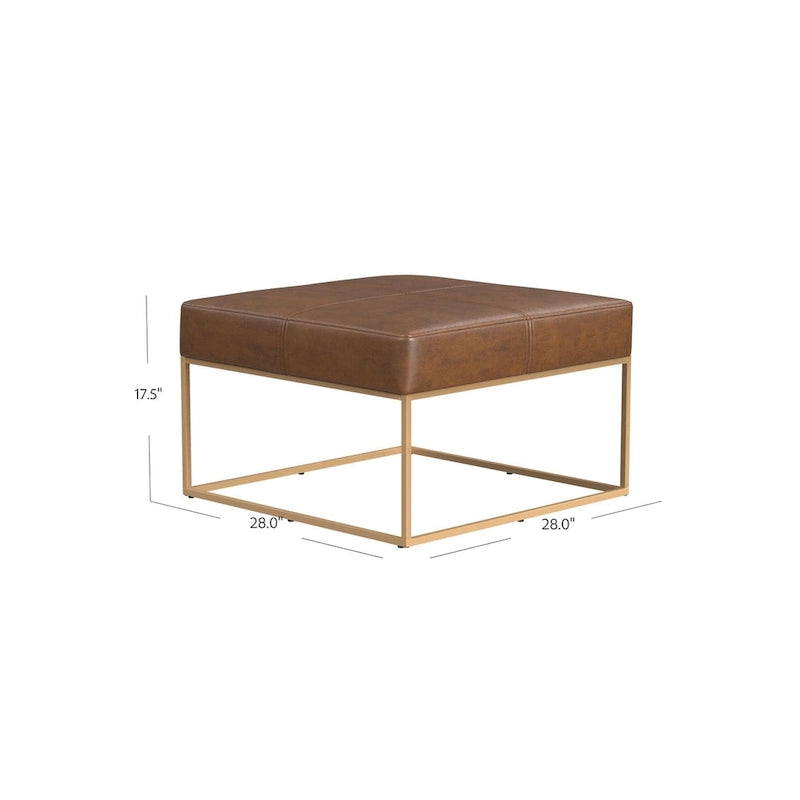 Pouf carré en métal