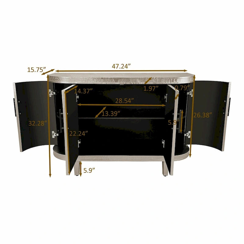 Buffet de café en bois avec table console