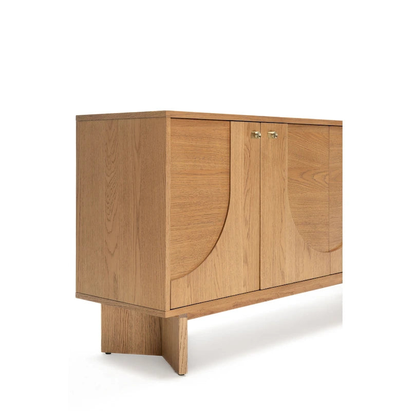Bahut moderne en chêne avec rangements et console de buffet