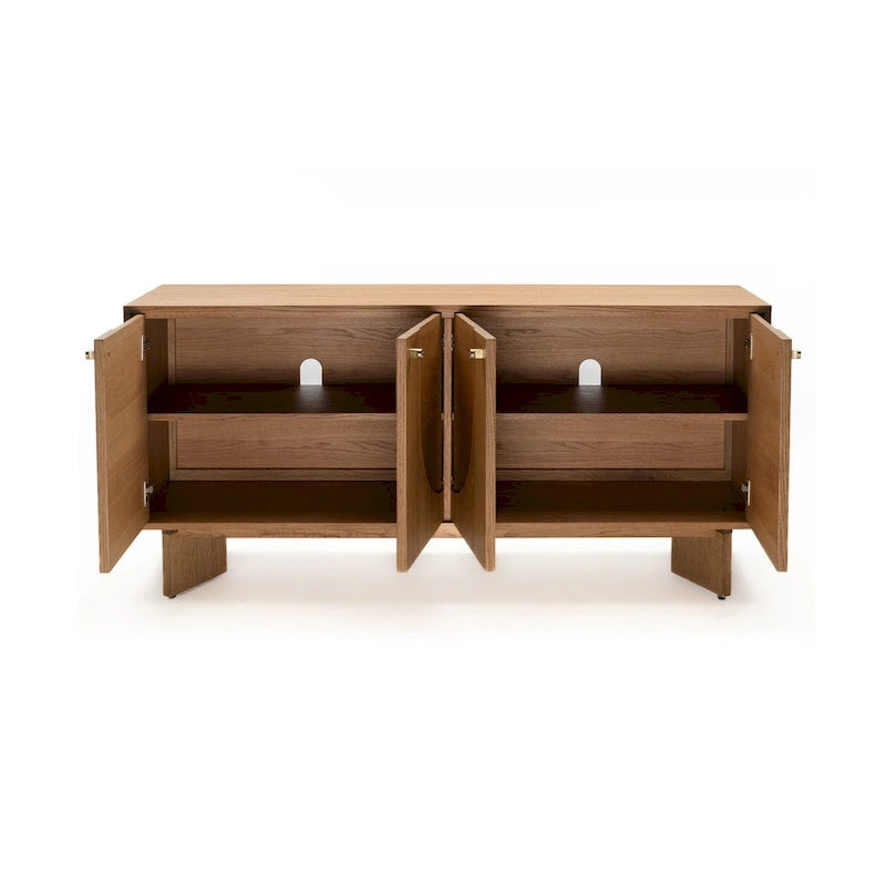 Bahut moderne en chêne avec rangements et console de buffet